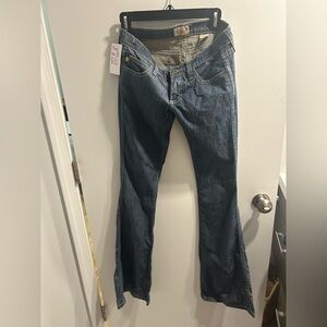 Frankie B. Dark Blue Boot Cut Jeans